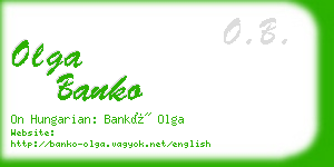 olga banko business card